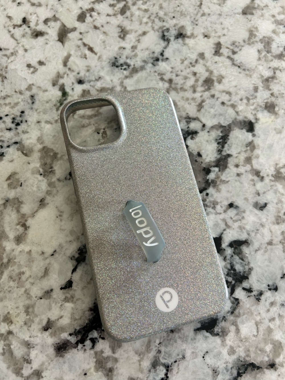 Loopy Glitter Silver 14 Phone Case